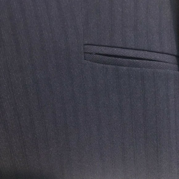 Jones New York Suit Two Button Navy With Purple Lining Women’s 6 Petite Blazer - Picture 3 of 12